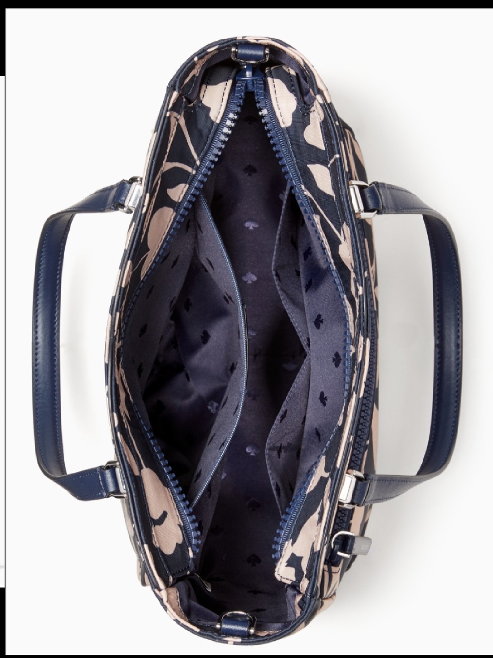 Kate Spade Jae Garden Vine Medium Nylon Satchel Crossbody Nightcap Multi - Picture 3 of 5